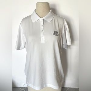 DriWay ladies L 4 button Polo W Logo golf tennis Pickleball NWT